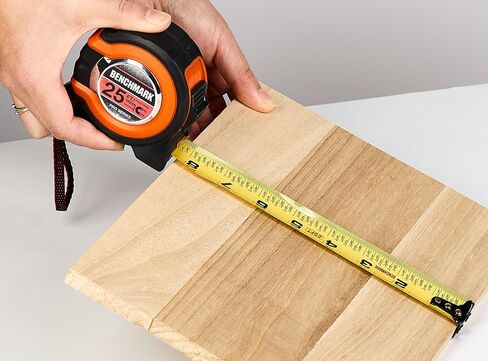 Benchmark - 3 Pack - 25 ft Tape Measures - Easy to Read Fractions to 1/8th inch - Magnetic Tip - Thumb and Quick Lock - Autowind - Belt Clip - Orange/Red in Kuwait