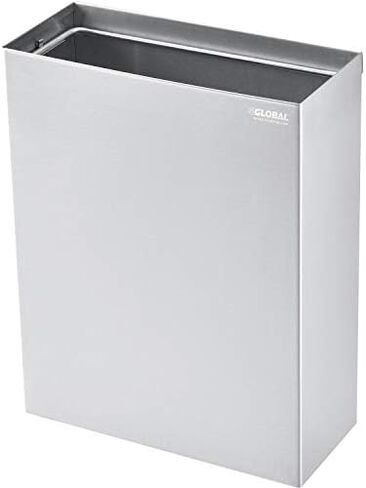 Global Industrial Stainless Steel Wall Mounted Receptacle, 6-2/5 Gallon in Saudi Arabia
