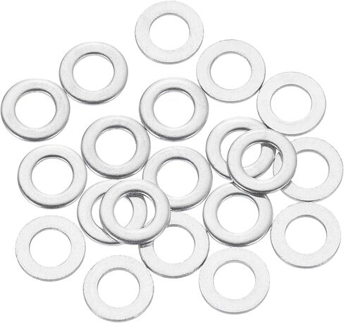 UXCELL 20 PCS M4 مسطح غسالة ، 4 × 8 × 0.8 مم 304 فواصل مسطحة من الفولاذ المقاوم للصدأ للمسمار ، الترباس ، السيارات ، الآلات الصناعية in Saudi Arabia