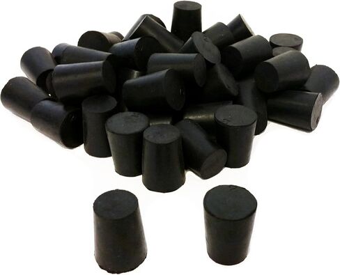 RS-2 | GSC International RS-2 Rubber Stoppers ، Size 2 ، Solid (حزمة 1 رطل) ، أسود in Saudi Arabia