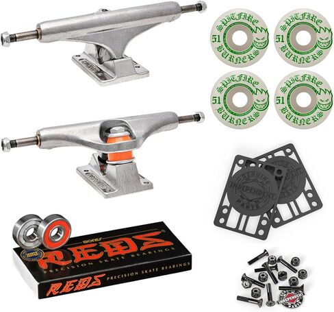 Independent Skateboard Trucks 159 Mid + 51mm Spitfire Burners Wheels, Bones Bearings in Saudi Arabia