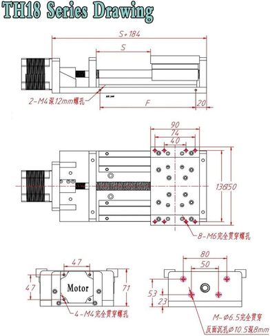 [WHANDWEEL و COVER] MOVY MOVIENT MODY LITER LOTTER COVER GUIDE LOADE GIDER SFU1605 /1610 100-1000MM STREELWHEEL SLIDE (SUF1610-200MM STREET) in Kuwait