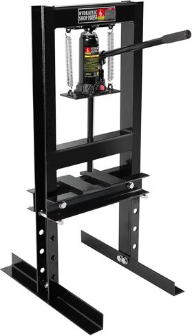 6 Ton Hydraulic Shop Press, H-Frame Bearing/U-Joint Press with Adjustable Height (2.2"-9.4"), Stamping Plates for Metal Bending, Straightening, Automotive Repair & Garage Use in Kuwait