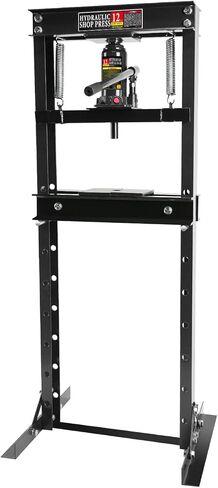 6 Ton Hydraulic Shop Press, H-Frame Bearing/U-Joint Press with Adjustable Height (2.2"-9.4"), Stamping Plates for Metal Bending, Straightening, Automotive Repair & Garage Use in Kuwait