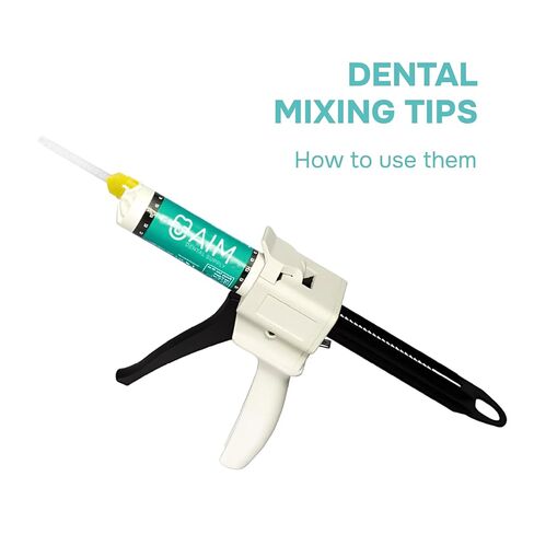 الهدف من نصائح خلط الأسنان | 20 PCS نصائح خلط داخل الفم - متوافقة مع موزعات الخرطوشة المزدوجة - تطبيقات طب الأسنان الدقيقة (أصفر) in Kuwait