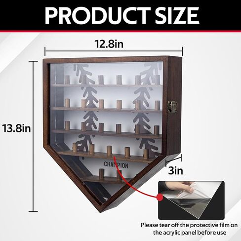 Championship Ring Display Case Display 25pcs Rings,Baseball Ring Display Case with LED Light,Champion Ring Display Case,Wall Mount Wooden Shadow Box for Multiple Ring,Champion Ring Display Case in Saudi Arabia