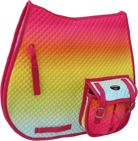 Challenger Horse equilted Aussie English All-Guphor Saddle Pad Ombre W/Jobles 72158 72158 in Saudi Arabia