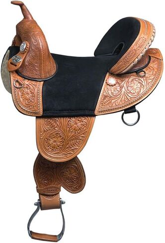 Hilason Western Horse Treless Trail Barrel American Leather Saddle | للخيول in Saudi Arabia