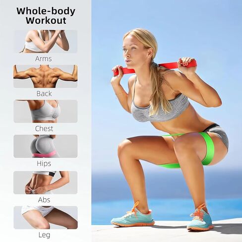 MBKHFLLISISTANCE LOOP FANDS ، نطاقات المقاومة ، نطاقات تمرين للياقة المنزلية ، والتمدد ، وتدريب القوة ، والعلاج الطبيعي ، وعصابات التمرين المرنة للنساء الرجال ، مجموعة من 5 in Kuwait