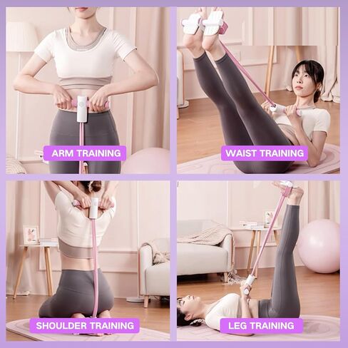 2025 Foot Pedal Resistance Band, Multifunctional Pedal Puller Resistance Rope, Fitness Pedal Puller Rope, 6-Tube Yoga Tension Rope Exercise Bands Pedal Exerciser Slimming Fitness Equipment in Kuwait