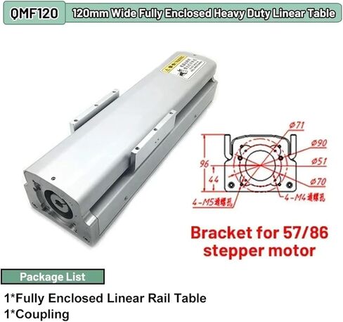 طاولة محور محور محور محور 120 مم عريض تمامًا X/y z طاولة انزلاقية شاقة NEMA23 57 مم محور واحد (مع مجموعة محرك 3.2nm ، 1400 SFU1610) in Kuwait