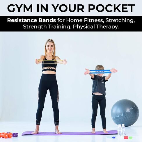 مجموعة حلقة مقاومة Boldfit Mini (حزمة من 5) نطاقات تمرينات نطاقات الورك لصالح Gym Booty Belt Band Theraband for Litness ، Multicolor ، (Rminiloop1) in Saudi Arabia