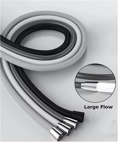 1pc 1.5/2M G1/2 Universal Interface High Pressure Silicone Powerful Tap Faucet Toilet Bathroom Accessorie(White,2M) in Saudi Arabia