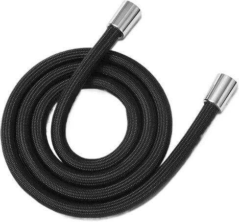 1pc 1.5/2.0 Meter Nylon High Pressure Smooth Shower Hose Flexible Handheld Anti Winding GI/2 Universal Pipe Tube(Black,2.0M) in Kuwait