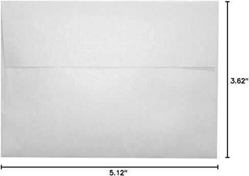 LUXPaper 4Bar A1 Invitation Envelopes | Peel & Press | 3 5/8" x 5 1/8" | Crystal Metallic | 80lb. Text | 50 Qty in Saudi Arabia