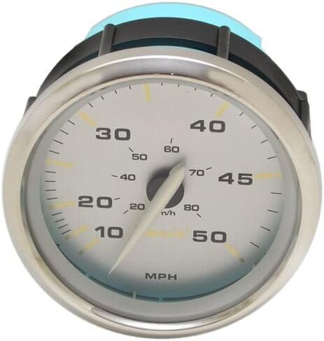 Faria Boat Speedometer Gauge SE9985A | Kronos Silver 50 MPH 3 1/4 Inch in Saudi Arabia