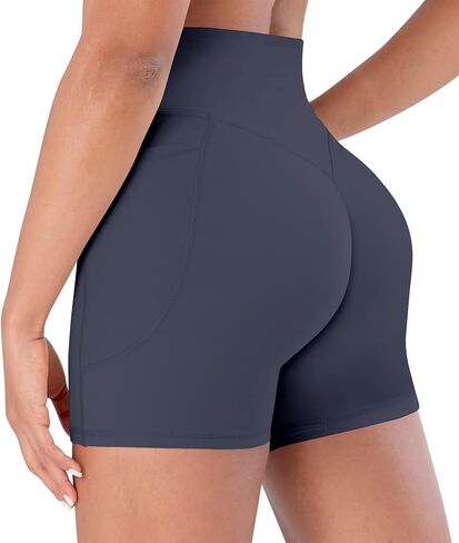 Sunzel Hidden Butt Lifting Scrunch 4 Inch Biker Shorts with Pocket Women No Front Seam High Waist Tummy Control Yoga Shorts in Saudi Arabia