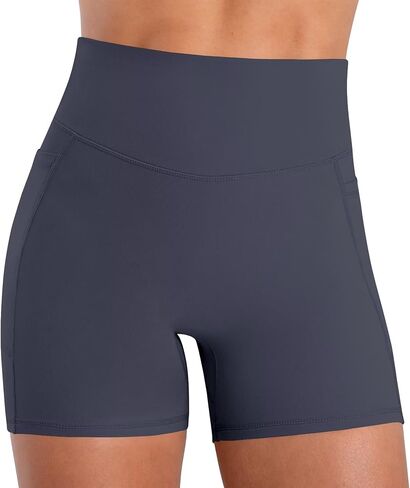 Sunzel Hidden Butt Lifting Scrunch 4 Inch Biker Shorts with Pocket Women No Front Seam High Waist Tummy Control Yoga Shorts in Saudi Arabia