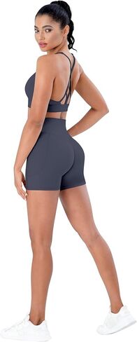 Sunzel Hidden Butt Lifting Scrunch 4 Inch Biker Shorts with Pocket Women No Front Seam High Waist Tummy Control Yoga Shorts in Saudi Arabia