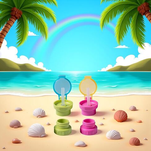 2Pcs Green and Pink Water Bottle Straw Caps, Cute Spill Proof Water Bottle Straw Caps Replacement, Portable Juice Water Bottle Cap with Straw for Boys Girls,Easy to Use Bottle-Feeding in Saudi Arabia