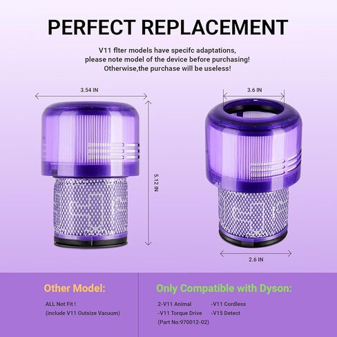 مرشحات الفراغ بديل للحيوان Dyson V11 ، كامل ، عزم الدوران ، V15 Extra V15s Detect Supmarine Vacuums ، مقارنة الجزء رقم 970013-02 in Kuwait