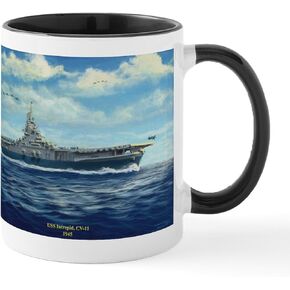CafePress USS Intrepid, CV 11, 1945 Mugs 11 oz (325 ml) Ceramic Coffee Mug in Saudi Arabia