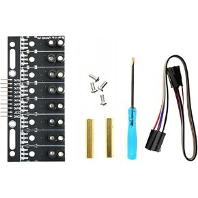 Eight-Way Digital Signal Gray Scale Sensor Black, White, Red, Blue, Yellow and Green Lines Identify 8-Way Tracking in Kuwait