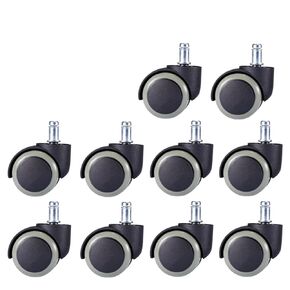 Universal Mute Chair Wheel Caster 2 Inch 50kg Swivel Castor Furniture Wheels Roller Rubber 10Pcs(Embed Type) in Saudi Arabia