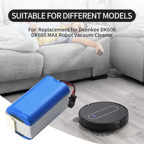 Replacement Battery Compatible with Deenkee 600 DK600 MAX DK700,Ionvac SmartClean 2000 V4, Honiture G20, G20 Pro,Coredy R750-1600Pa,BAGOTTE BG600 BG700 BG750 Robot H18650CH-4S1P CMICR18650F8M7-4S1P in Saudi Arabia
