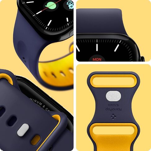 Spigen Nano Pop for Apple Watch Band, Comfortable Waterproof Silicone Strap in Saudi Arabia