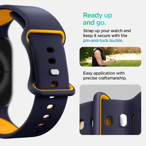 Spigen Nano Pop for Apple Watch Band, Comfortable Waterproof Silicone Strap in Saudi Arabia