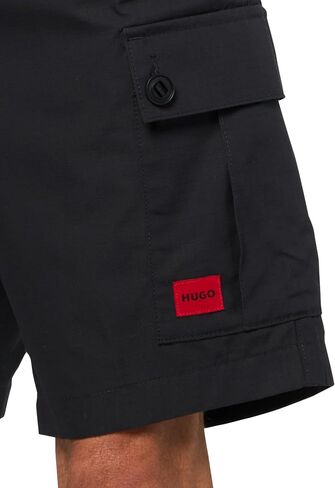 HUGO Men's Cotton Rip Stop Cargo Pocket Shorts in Saudi Arabia