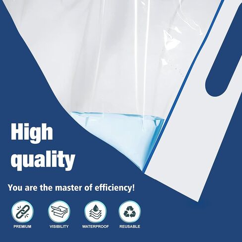 Large Plastic Bag with Zipper Sealed 5 Gallon, 2mil Thick, 18" x 24", Plastic Storage Bag with Handle for Clothes, Moving, Travel, 10pcs in Saudi Arabia