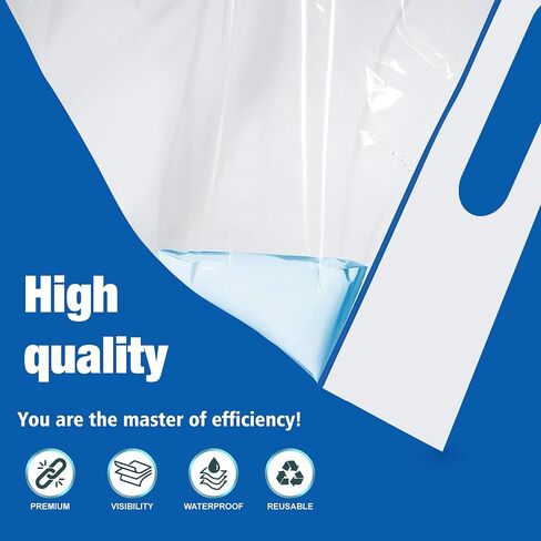 Large Plastic Bag with Zipper Sealed 5 Gallon, 2mil Thick, 18" x 24", Plastic Storage Bag with Handle for Clothes, Moving, Travel, 10pcs in Saudi Arabia