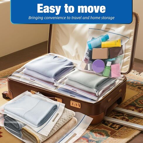 Large Plastic Bag with Zipper Sealed 5 Gallon, 2mil Thick, 18" x 24", Plastic Storage Bag with Handle for Clothes, Moving, Travel, 10pcs in Saudi Arabia