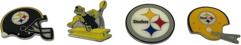 NFL Pittsburgh Steelers Sports Team Logo 4 Pin Set Franchise Timeline Collectible Throwback in Saudi Arabia