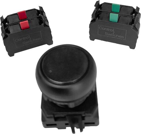CSI Black Plastic Flush Head Pushbutton, Momentary, 22mm, UL Listed with 2 NO and NC Contact Blocks in Saudi Arabia