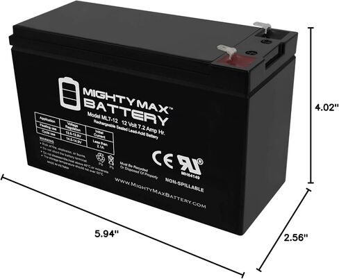 Mighty Max Battery 12V 7AH SLA Battery for Razor Pocket Mod Mini Euro Electric Scooter in Saudi Arabia