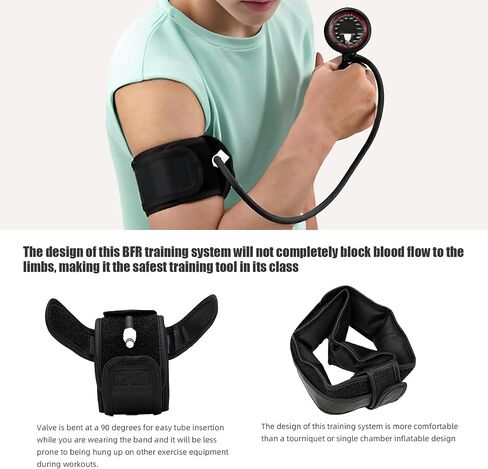 BFR Training System - Blood Flow Restriction Bands for Occlusion Training, Gym Vein Restriction, Muscle Strength and Growth Hormone Stimulation，Suitable for Men and Women Enjoy Fitness and Workout in Saudi Arabia