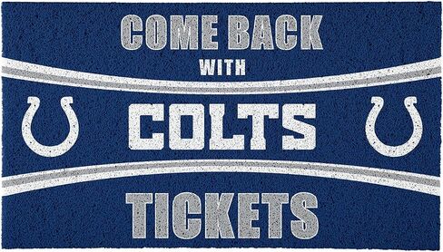 فريق الرياضة America NFL Indianapolis Colts | المدخل الداخلي والخارجي | 28 × 16 بوصة | غير الانزلاق | ترحيب الحصير | Muddy Dog Paws | مدخل الباب الأمامي ديكور in Saudi Arabia