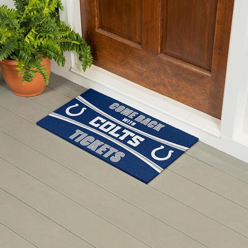 فريق الرياضة America NFL Indianapolis Colts | المدخل الداخلي والخارجي | 28 × 16 بوصة | غير الانزلاق | ترحيب الحصير | Muddy Dog Paws | مدخل الباب الأمامي ديكور in Saudi Arabia