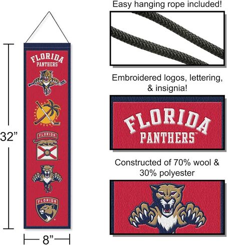 Wincraft Florida Panthers Evolution 8x32 Inch Vertical Wool Banner Banner in Saudi Arabia