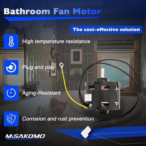 S99080274 Bathroom Fan Motor Compatible with Brogan Models ACS120L ACS130 HS120L HS130 MS130 MHS120L NS120L NS130 MS120L S120L S120FL S130-120V 60HZ 3450 RPM in Saudi Arabia