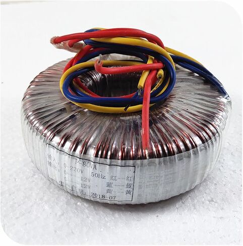 1pcs 80w النحاس النقي محول Toridal Dual 9V 12V 15V 18V 20V مزدوج 22V مزدوج 24V الحجم 105x33x40 (18 فولت) in Saudi Arabia