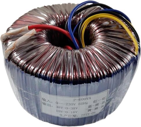 1PCS 600W Toroidal Power Amblefier Transformer الإخراج: 38V-0-38V 7.4A ؛ 18V-0-18V 1A ؛ in Saudi Arabia