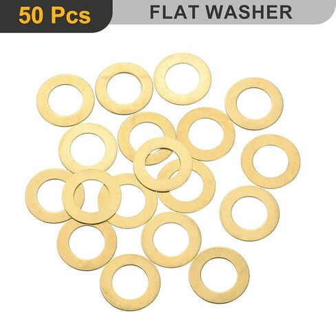 uxcell M8 Flat Washer, 12 Pcs Brass Ring Flat Washers 24mm OD 1.5mm Thick Metal Sealing Gasket Ring for Screws Bolts Nuts in Saudi Arabia
