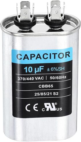 MECCANIXITY 2Pcs 3MFD CBB65 Run Start Capacitor 3uF, 370/440V Oval AC Capacitor for AC Motor Run, HVAC, Air Conditioner, Condenser Motors in Saudi Arabia