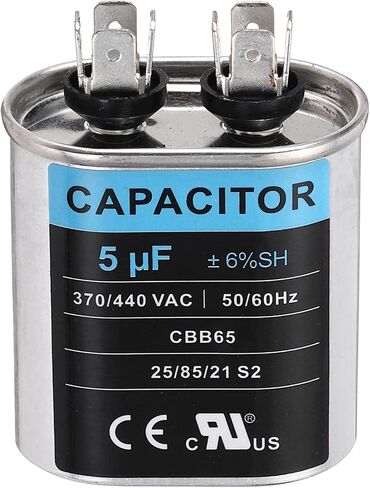 meccanixity 2pcs 3MFD CBB65 تشغيل start مكثف 3UF ، 370/440V OVAL AC CAPACITOR in Saudi Arabia