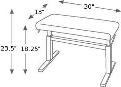 Hidrau 30 "Ebony Duet Piano Piano Bench in Saudi Arabia