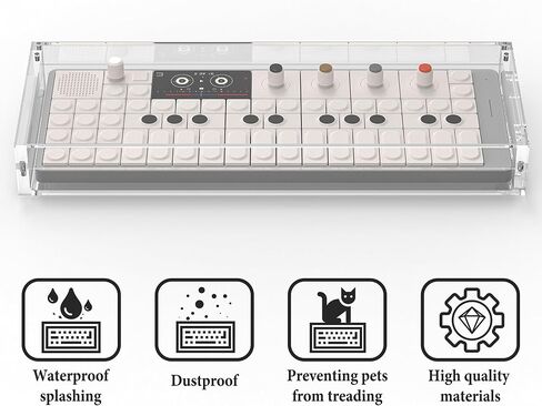 Geekria Synthesizer Clear Acrylic Case Protector, Magnetic Closing Dust Cover, Compatible with Teenage Engineering OP-1 Field/OP-XY Portable Synthesizer (Clear) in Saudi Arabia